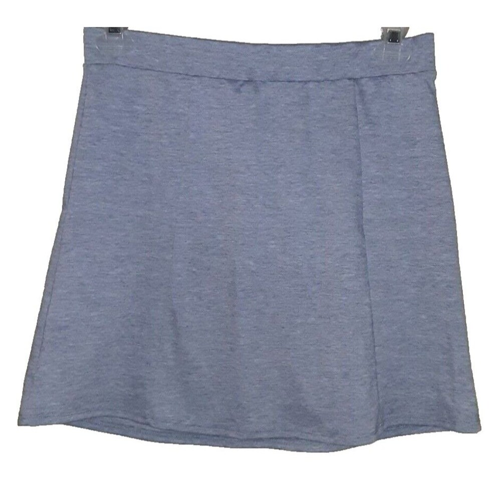 Wet Seal Heather Light Blue 70's Women Stretch Mini Skirt Juniors Size Large